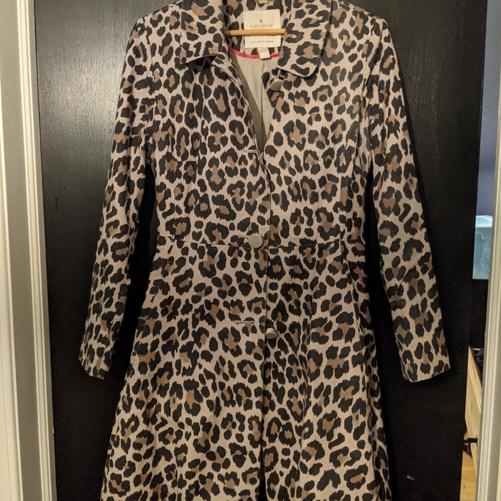 Kate Spade leopard print trench
